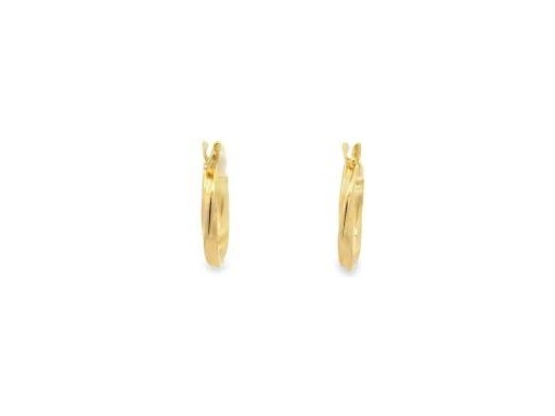 18K Yellow Gold 0.4-Inch Bold Polished Hoop Earrings